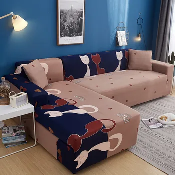 

Printed Spandex Stretch 1/2/3/4 Seater Sofa Cover with Anti Slip Foams 1 Pc High Stretch Sofa Slipcover Protector for Dogs Cats