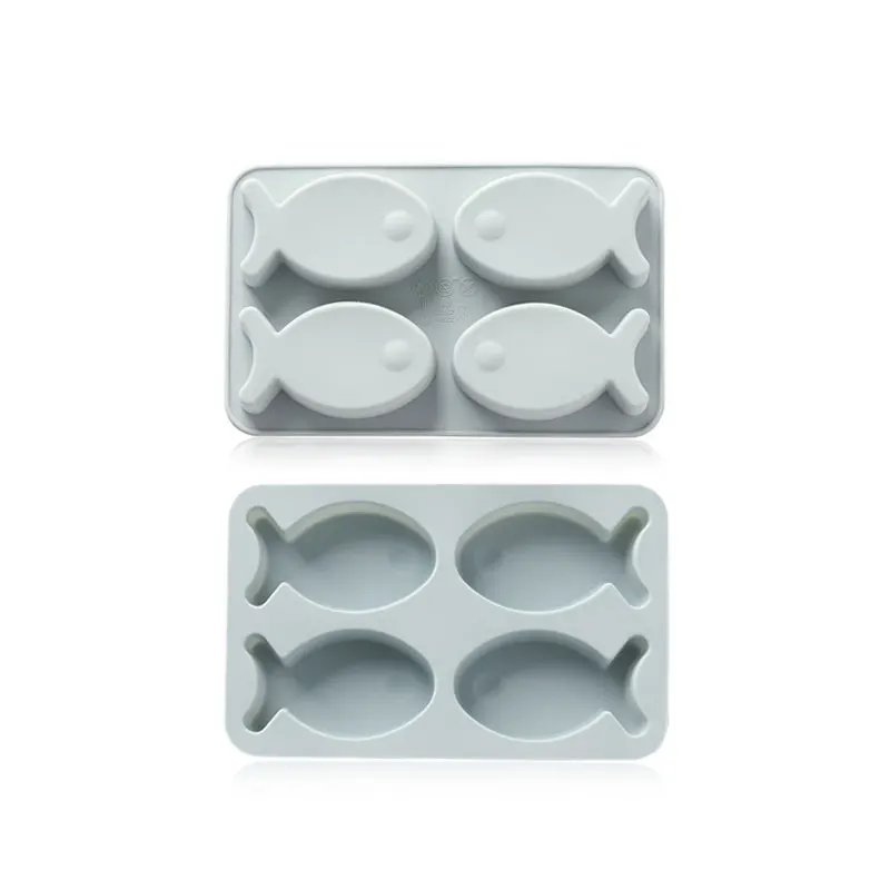 

4 Hole Cute Fish Shape Chocolate Mold for DIY Making Pastry Candy Cake Baking Silicone Mold DIY Cake Decoration Tool