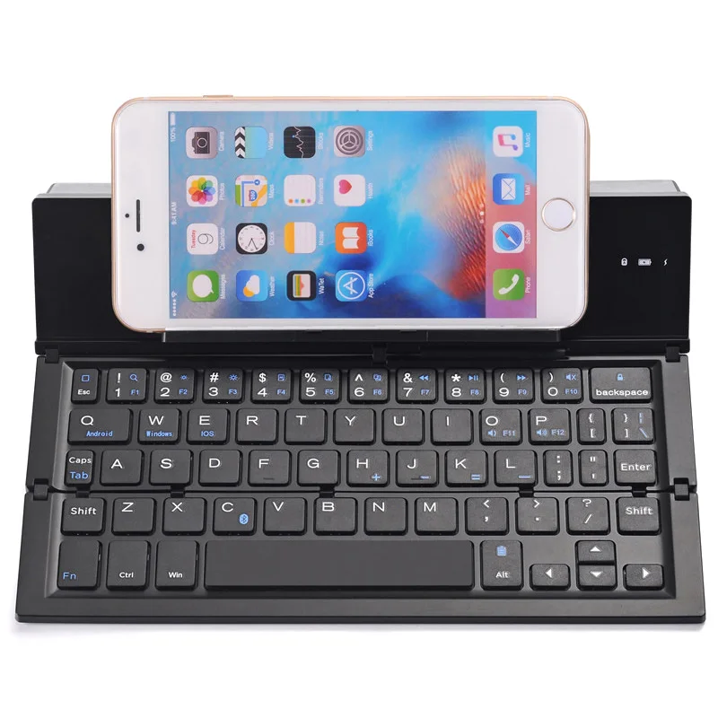 

Portable Ultra Slim Folding Wireless Bluetooth Keyboard with Stand Holder for Phone PC Tablet NC99