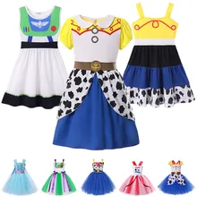 Игрушка для вечеринки Хеллоуин история 4 костюм Вуди и Джесси Макияж Платье Базз Лайтер Косплей Одежда Дети Forky нарядное платье для девочек