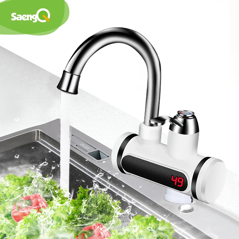 SaengQ Температурный Дисплей мгновенный кран для горячей воды безрезервуарный Электрический кран для кухни мгновенный горячий кран водонагреватель