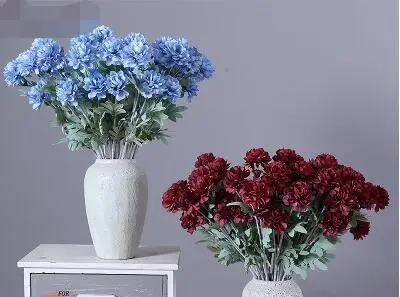 

Simulation of dahlia chrysanthemum silk flower wedding hall soft decoration flower home flower arrangement stage background embe