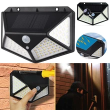 Уличный светильник ing 100 светодиодный датчик движения PIR на солнечной батарее настенный светильник водонепроницаемый наружный светодиодный светильник с датчиком движения PIR внешний светильник