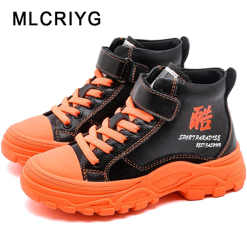 

New Autumn Kids Sport Sneakers Baby Girls Casual Sneakers Children Genuine Leather Shoes Boys Brand White High Sneakers Trainers