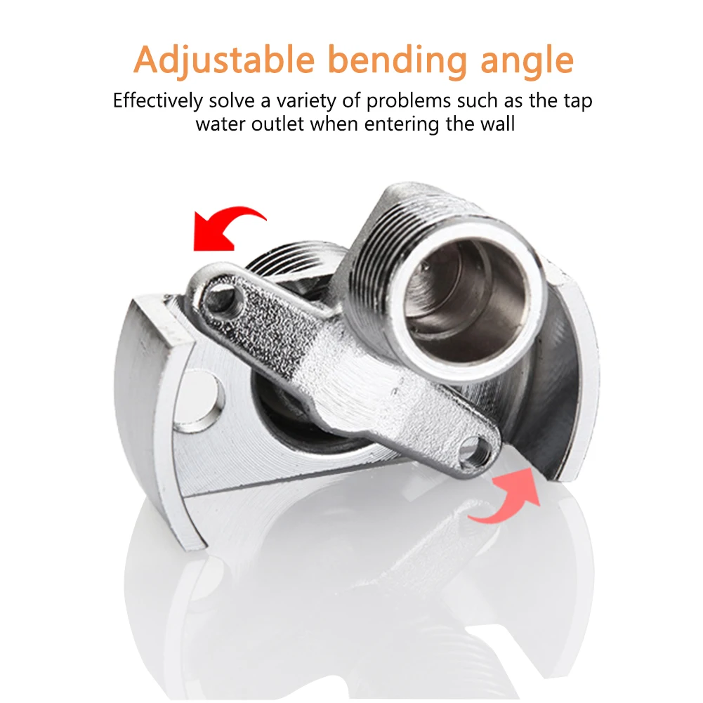2pcs Universal Home Hotel Angle Replacement Parts Lengthen Widening Wall Mounted Shower Faucet Adapter Width Adjustable