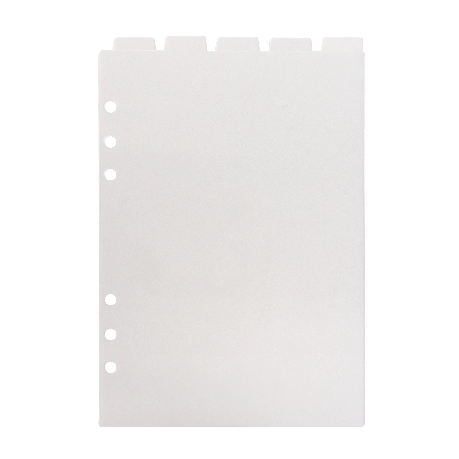 Sharkbang New Arrival  A5 A6 6 Holes Transparent Notebook Spiral Binder Index Separator Page Dividers 6 Pages Top Sseparator 2