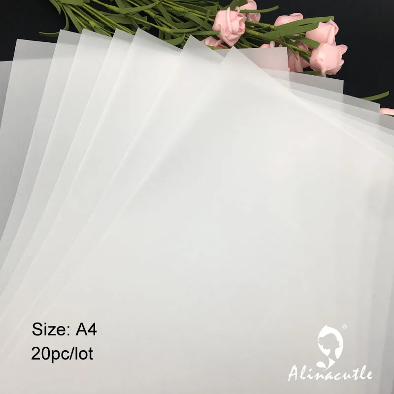 20 шт А4 веллум бумага ацетат бумажный пакет дизайн бумажный Скрапбукинг бумажный пакет ручной работы бумажный крафт фон Alinacraft