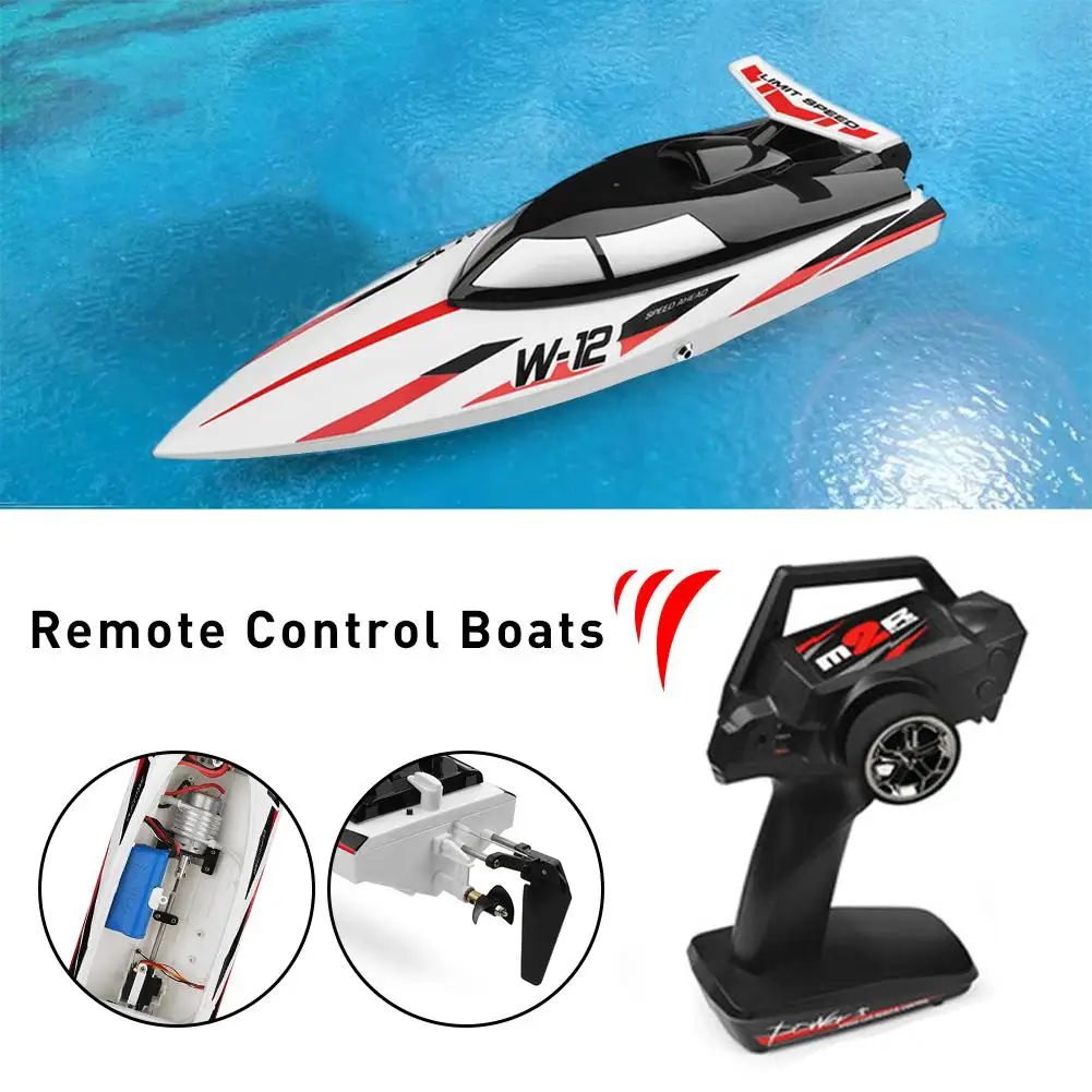 

RC Boat 2.4GHZ 35KM/H High Speed Electric Racing Boat Strong Motor Power Boat Automatically Turn With 180 Angles RC Boat Toys
