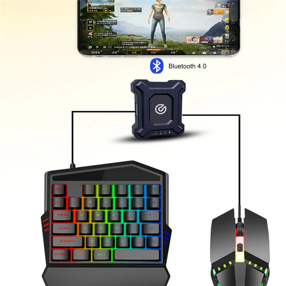 PUBG Mobile Keyboard Mouse Converter Gamepad Controller Bluetooth Adapter for iOS Android Smartphone Game Accessories | Электроника