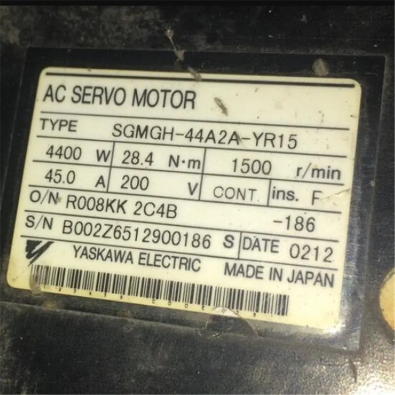 Использованный протестированный рабочий SGMGH-44A2A-YR15 сервомотором переменного тока