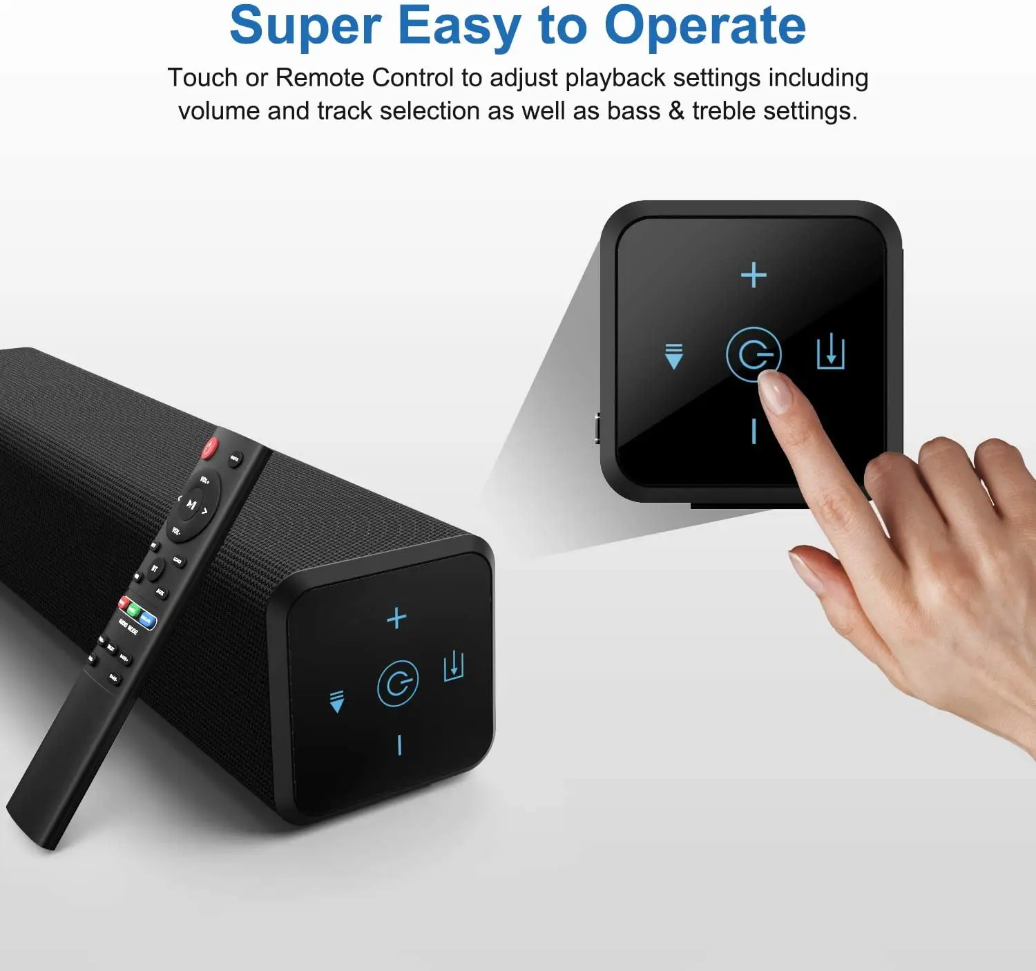 soundbar treble and bass settings