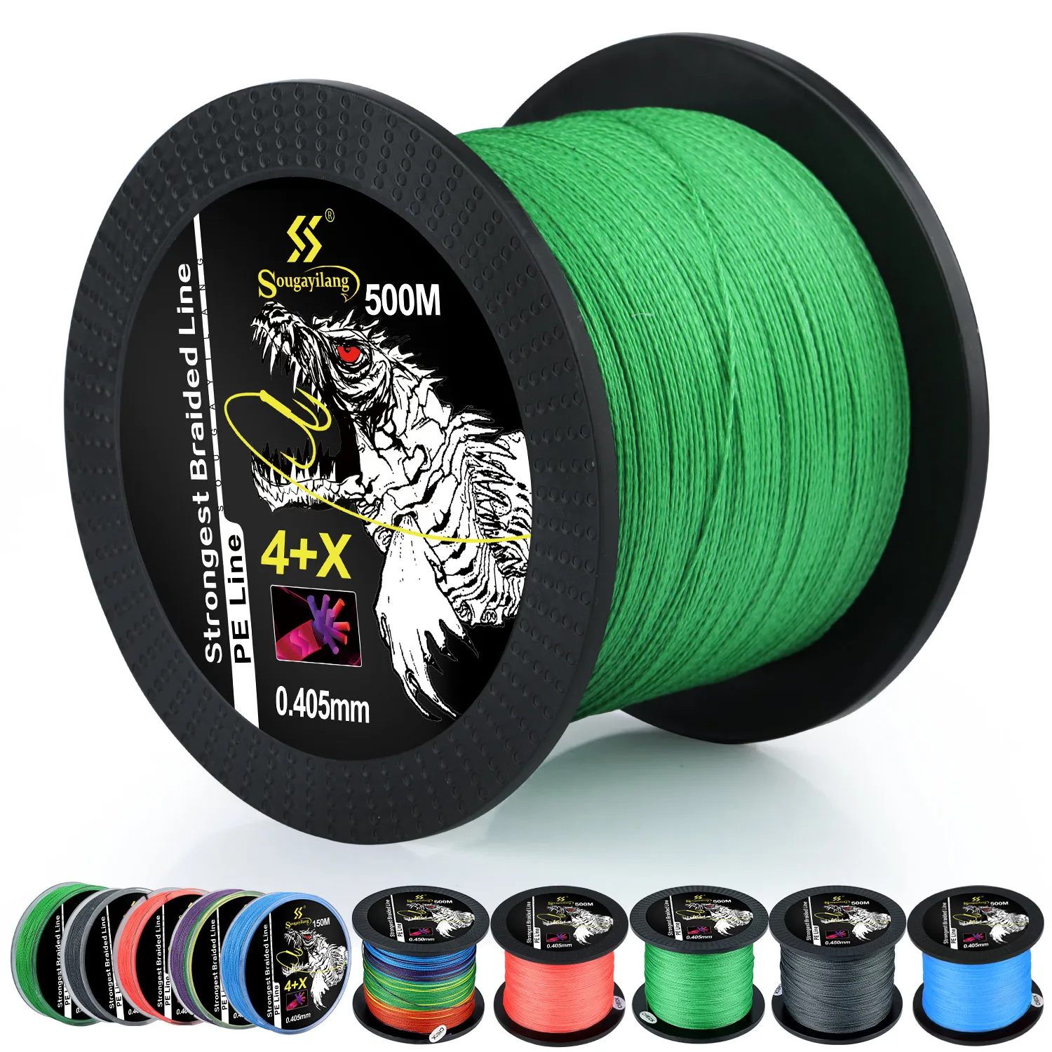 Sougayilang 150M 500M Multicolour PE Braided Fishing Line 4 Strands M