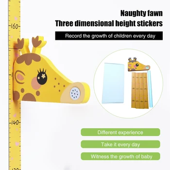 

Magnetic Cute Ruler Wall Growth Chart Scale Accurate For Kids Strong Suction Nursery Removable 3D Cartoon Height Measurement