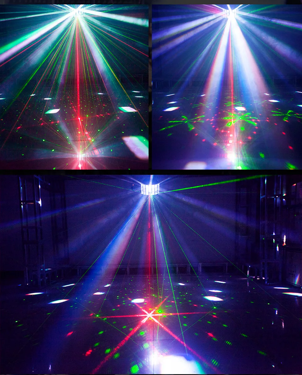 Remote control laser butterfly lamp upgrade version of LED bar light stage light room performance wedding rotating colorful nigh