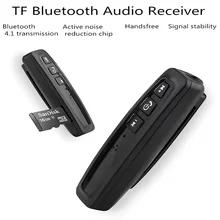 Bluetooth 4,1 приемник стерео музыка аудио беспроводной адаптер 3,5 мм AUX для наушников с микрофоном Поддержка TF карта Автомобильный комплект