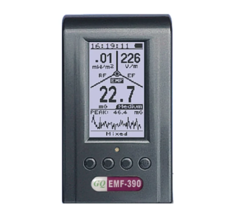 GQ EMF390medidor electromagnético multicampo, 3 en 1, 5G, Detector RF