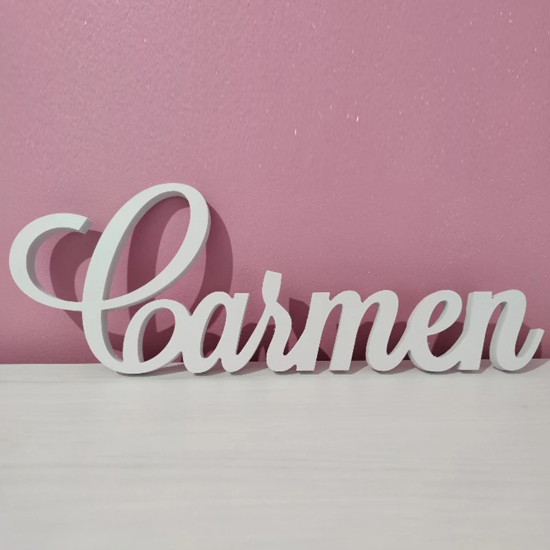 ustom Personalized Name Sign Large size Letters Baby Name Plaque PAINTED nursery name nursery decor wooden wall art afbeelding