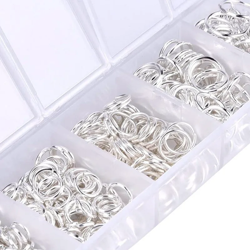 1500Pcs/Box Open Jump Rings 3mm 4mm 5mm 6mm 8mm 10mm Single Loop Split Rings DIY Jewelry Making Findings Connector