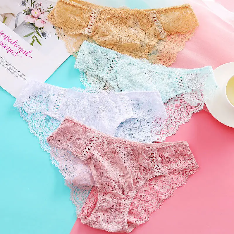Трусы женские кружевные однотонные цвет в ассортименте 8 цветов | Женская одежда