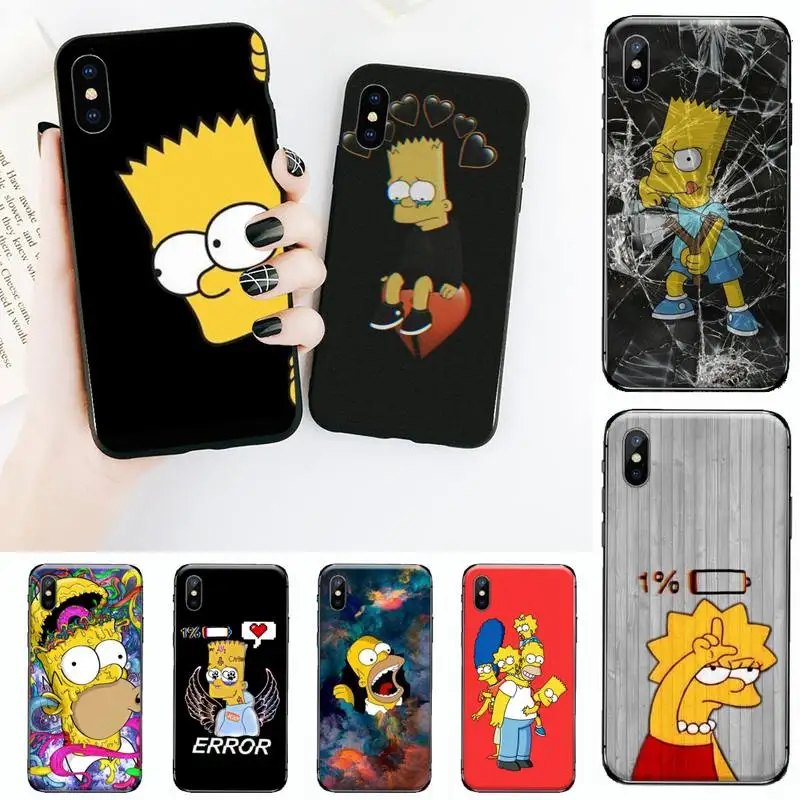 

Homer J Simpson funny Bart Simpson Phone Case for iPhone 11 12 pro XS MAX 8 7 6 6S Plus X 2020 XR Mini