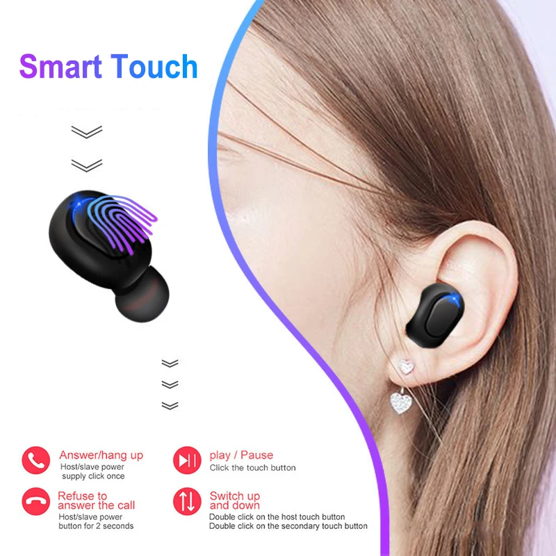Беспроводные Bluetooth наушники L21 TWS водонепроницаемая стереогарнитура 9D 5 0 вкладыши