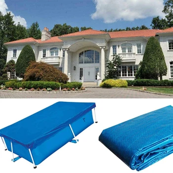 

2020 1 PCS Rectangle Swimming Pool Cover high-quality UV-resistant Polyester Rainproof Dust Cover Swimming Pool Accessories