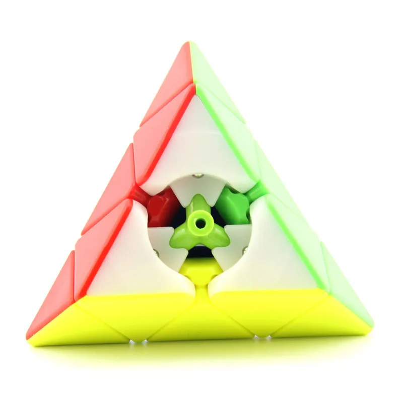 XMD Magic Cube Qiming Pyramid Rubik's Cube Color Smooth Game Triangular Three Layer Rubik's Cube Educational Toy