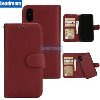 

300pcs 2:1 Magnetic Book Flip Cover For iPhone 11 Pro Max X XS MAX XR 7 8 6 6S Plus 2 In 1 Vintage Wallet Leather Case Cover
