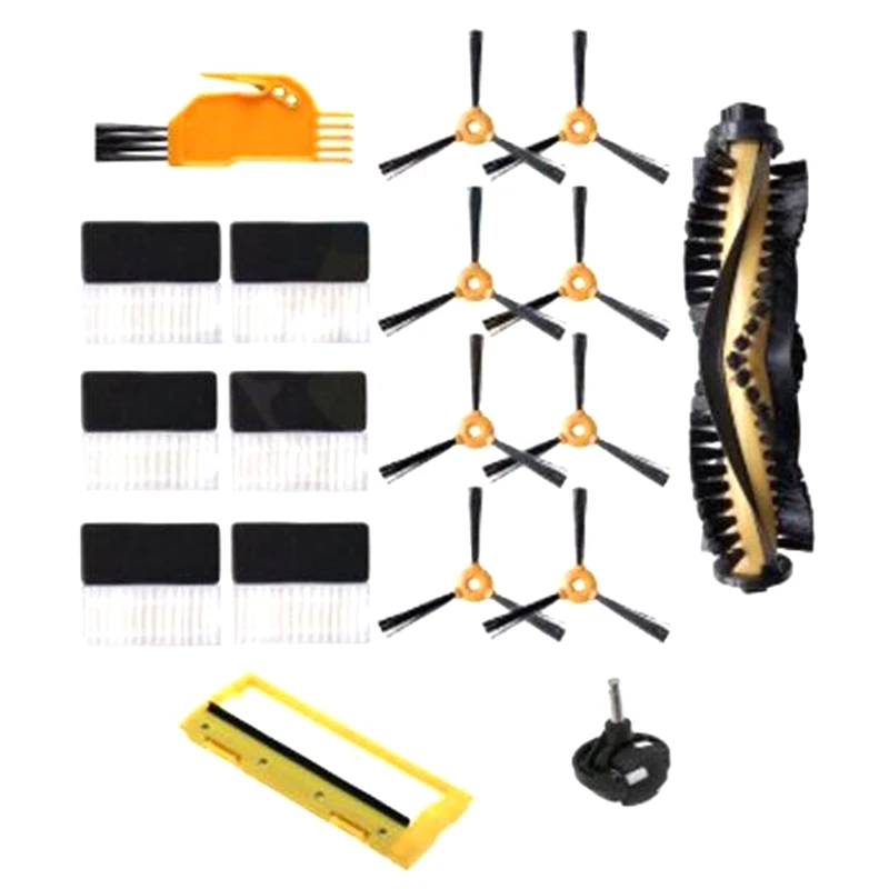 

18Pcs Side Brush Main Brush Frame Cover Caster Wheel Filter for ECOVACS DEEBOT 600 601 605 710 N79 N79S Vacuum Cleaner Spare Par