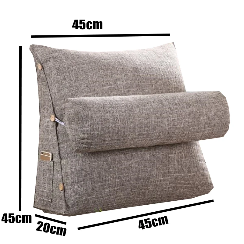 Клиновидная форма стерео Подушка для спины поясная диванная подушка хлопковое постельное бельё моющиеся диванные подушки кровать для беременных отдых лежак подушка для чтения