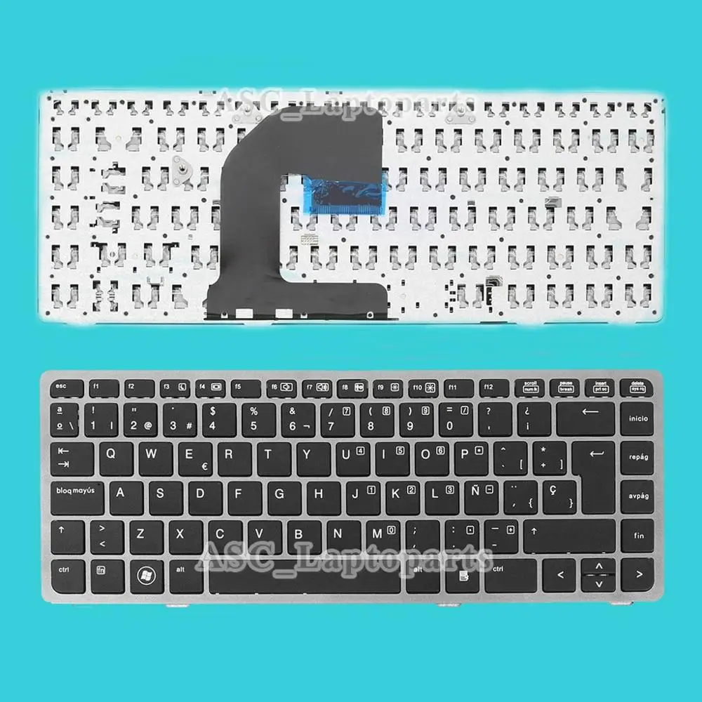 Новая клавиатура с испанской раскладкой Teclado для HP Elitebook 8460P 8460W 8470P 8470W серебристой