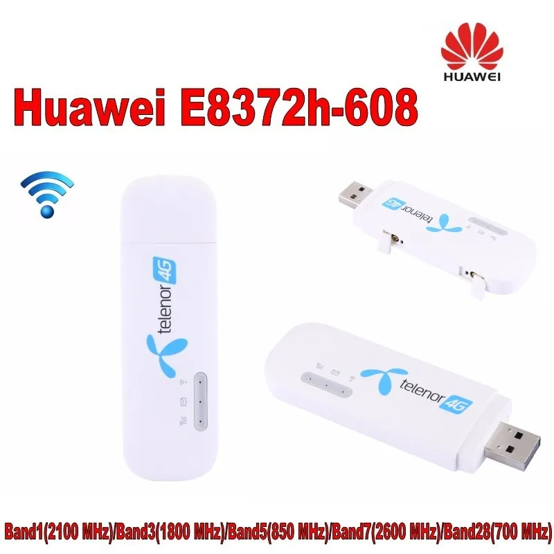 Разблокированный huawei E8372 E8372h-608 4G LTE 150Mbps USB модем антенна 4G USB WiFi ключ 4G модем carfi для офиса домашнего телефона