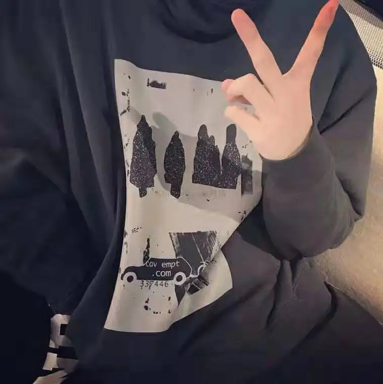 CAV EMPT э CE толстовки 3M Светоотражающие Высокий воротник Повседневное CAVEMPT Кофты Уличная э CAV EMPT пуловер Для мужчин Для женщин