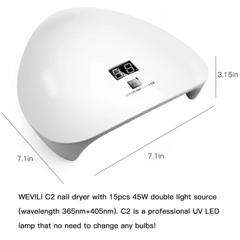 

Brand New Upgrade Manicure Light Treatment Device 45W Smart Sensing Nail Polish Light Treatment Polish Hot Lamp Light Treatment