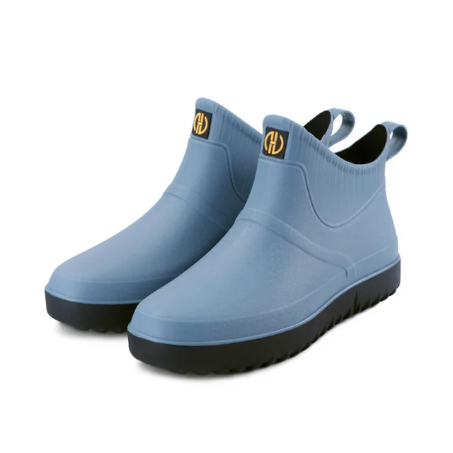 Mens Boots Waterproof Mens Rain Boots Classic Mens Ankle Work Boots Outdoor Non-slip Boots Short Mens Fishing Water Shoes