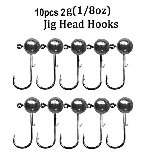 Têtes Plombées Colorées Pour Leurres Souples - 14g à 56g - Pour Crappie, Bass, Truite - Lot De 2/4/6