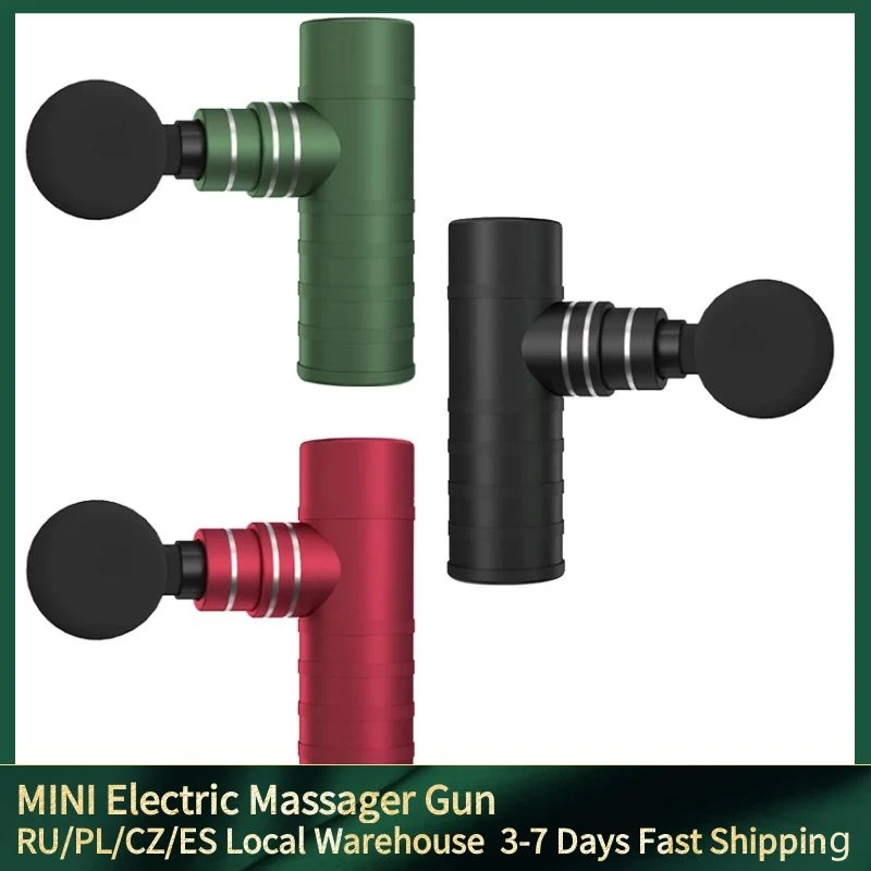 Mini Electric Massager Gun Rechargable High Power Deep Muscle Relaxation Massager Body Therapy Relieve Fatigue Pain for Sportmen