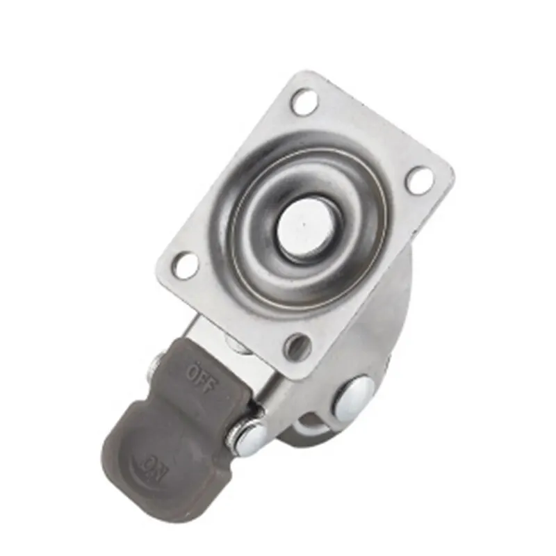 4pcs Furniture Casters Wheels Soft Rubber Swivel Caster Silver Roller Wheel For Platform Trolley Chair Household Accessori
