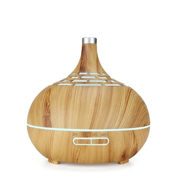

Smart WiFi Essential Oil Diffuser Air Humidifier Works with Alexa&Google Home Light Wood US Plug