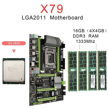 

X79 Motherboard LGA2011 Combo with E5 2620 CPU 4-Ch 16GB (4X4GB) DDR3 RAM 13 O5R7