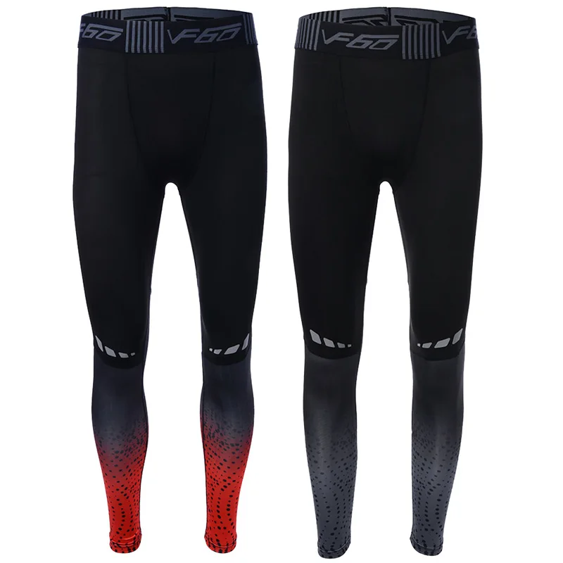 

Fitness Men Running Tights Printed Pants Sports Leggings Pro Compression Sportswear Plus Sizes Athletic Trousers