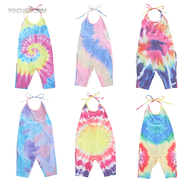 Baby Romper Summer Girl Tie Baby Girl Tie Dye Romper Summer Rompers