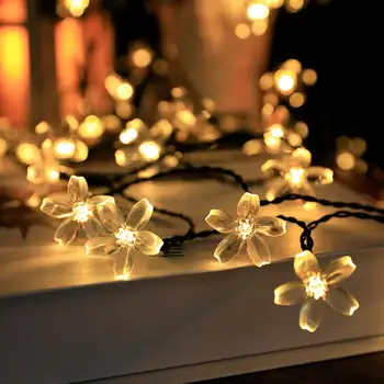 

Flower Garland Light String Merry Christmas Decor For Home 2020 Christmas Tree Ornament Navidad Xmas Gifts Happy New Year 2021