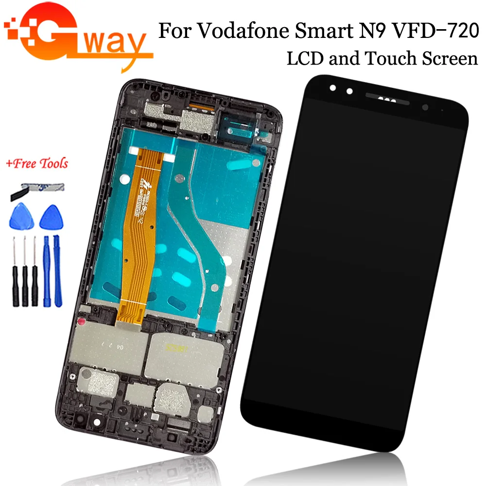 100% протестирован для Vodafone Smart N9 VFD 720 VFD720 ЖК дисплей + кодирующий преобразователь
