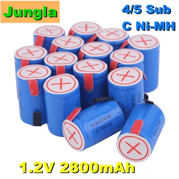 

New 4/5SC SC Sub C li-ion Li-Po Lithium Battery high-discharge 1.2V 2800mAh Rechargeable Ni-MH Batteries With Welding Tabs