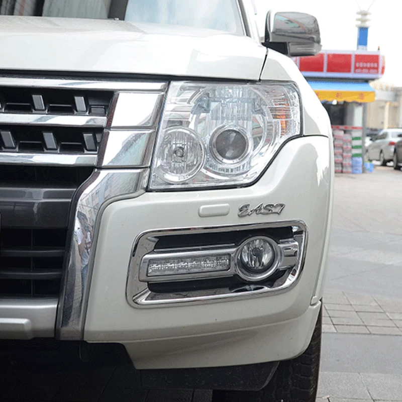 Подходит для Mitsubishi Pajero V93 V97 V87 2015 2020 ABS Хром передний противотуманный светильник