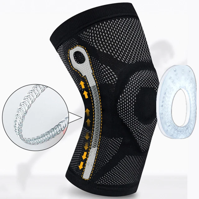 Knee Pads Professional Compression Knee Brace Support for Arthritis Relief, Joint Pain, ACL, MCL, Meniscus Tear, Post Surgery Style A Black 1pcs