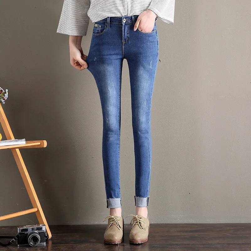 Jeans woman Pencil Pants Stretch Elastic Slim  Ankle-Length Pants Women Jeans 2020 Summer