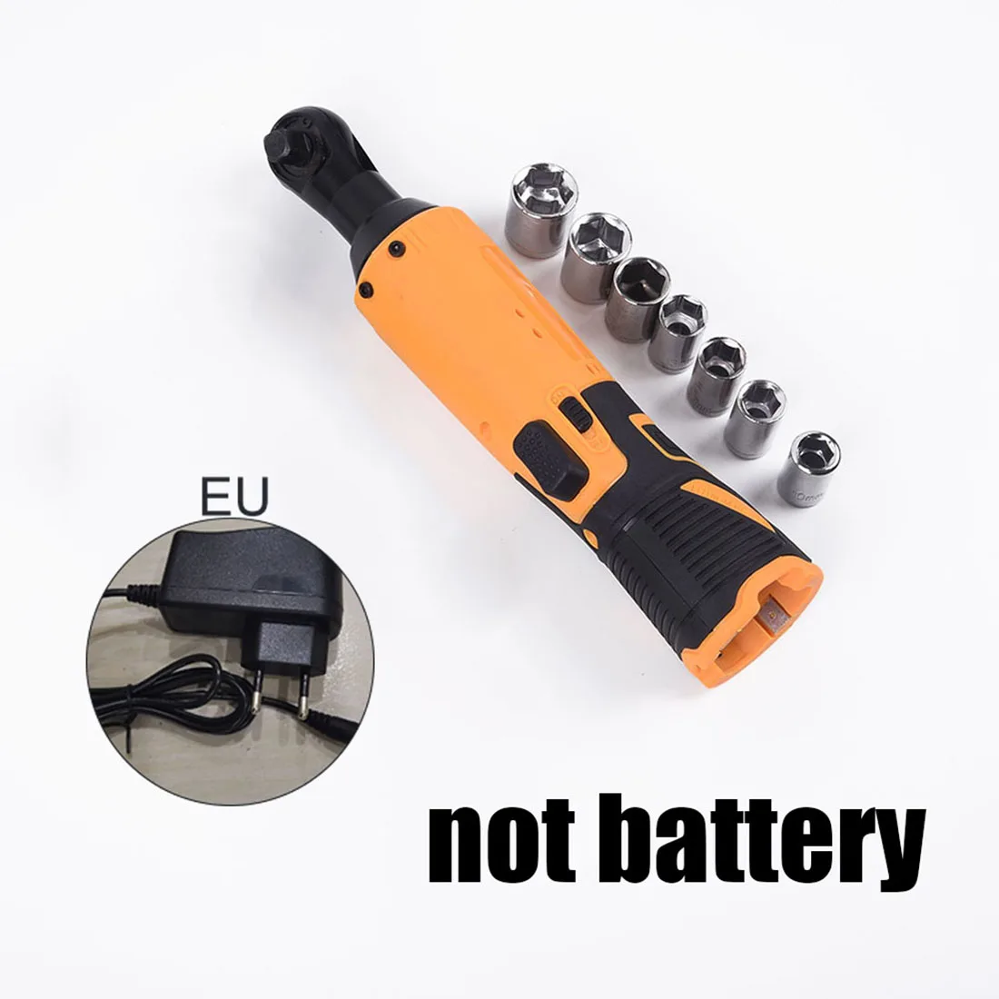 

3/8 inch Right angle wrench 35Nm.with Sockets Charger Yellow 280RPM Tool 2V