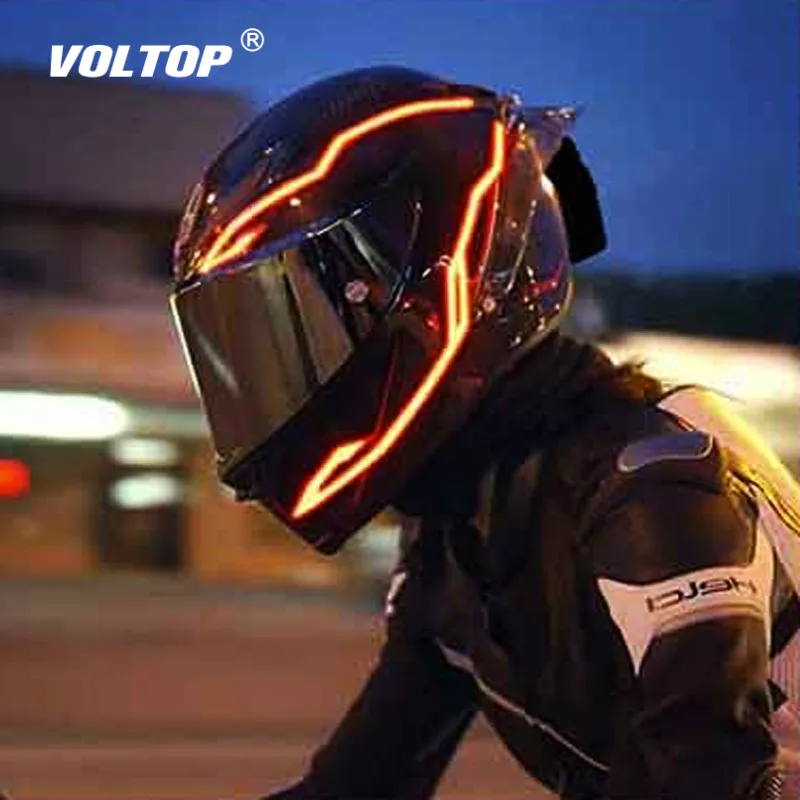 Cascos Tiro Banda De Luz LED Para Casco De Moto Modos